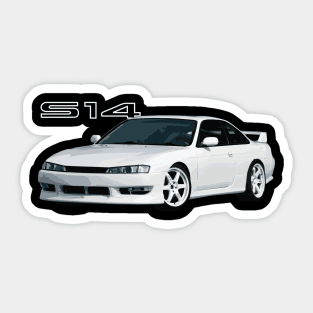 Nissan 240SX (S14) "Kouki" Super White Sticker